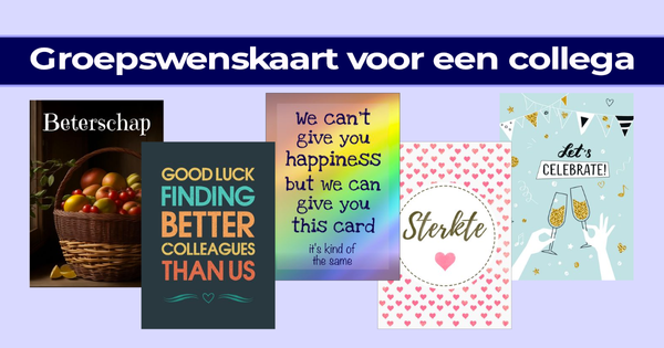 Groepswenskaart voor een collega